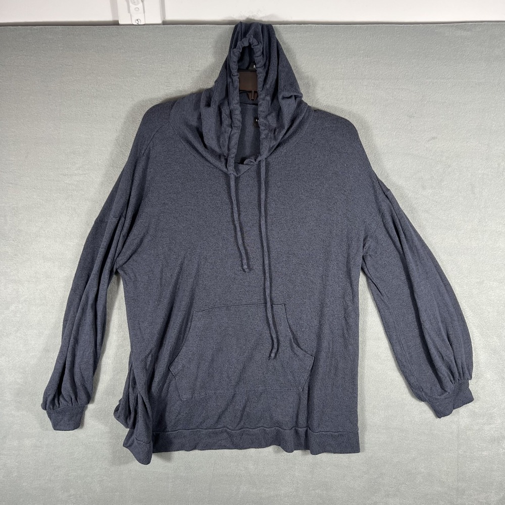 Lane Bryant Women's 14/16 Plus Size Navy Blue Pullover Hoodie Sweatshirt Rayon